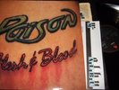 POISON : FLESH&BLOOD LP 1990 ENIGMA GERMANY +PROMOSHEET