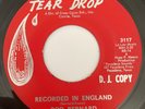 Rod Bernard Recorded In England 45 Tear Drop Texas Garage Promo VG+ Hear