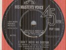 RAY CHARLES*I DON'T NEED NO DOCTOR*SOUL*THE HMV LABEL*LISTEN TO IT