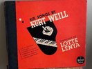 SIX SONGS BY KURT WEILL WITH LOTTE LENYA ORIG BOST 3-RECORD 78 SET