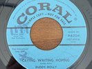 BUDDY HOLLY 1959 Crying Waiting Hoping Blue Label Promo 7
