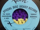VELVET UNDERGROUND & NICO Sunday Morning/Femme Fatale. VG+ Promo on Verve