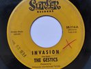 The Gestics – Invasion / Rockin' Fury  Garage Surf 45 Surfer Records RARE