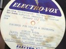 Jascha Heifetz with Dallas Symphony - Rosza Concerto LP  1956 Acetate Test Press