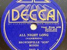 BROWNSVILLE SON BONDS All Night Long/She Walks RARE PRE WAR BLUES 78 Decca 7022