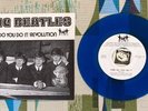 The Beatles 45 w PS How Do You Do It / Revolution Blue Vinyl VG+/M-