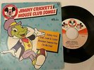 Mickey Mouse Club Jiminy Cricket's Mouse Club Songs Vinyl Record Vintage 1976