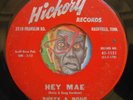 HEAR Rusty & Doug 45 Hey Mae / Diggy Liggy Lo HICKORY rockabilly rocker cajun