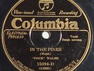 Dock Walsh -In The Pines/Going Back To Jericho, Columbia 15094, Country 78, 1926