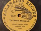 78 rpm Kalamazoo Record 6956 Duplex Phonograph Co. Baritone Solo E-