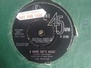 THE BEATLES  - A HARD DAYS NIGHT - PARLOPHONE - 45 FACTORY  SAMPLE STICKER