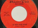 LAURA LEE To Win Your Heart RIC-TIC 45 northern soul 1966 Original 7” HEAR