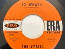 The Lyrics - So What  / They Can't Hurt Me RARE Original 1965 Garage Punk 45 SD