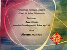 WILHELM FURTWÄNGLER: Beethoven - Cavatine / Gluck - Alceste (EP Telef. UV 115)