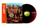 THE BEATLES AP-8163 / CLEAN & RARE JAPAN 2nd edition RED VINYL w/ OBI & inserts