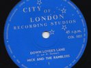 Mick and the Ramblers * Down Lovers Lane * City of London UK 45 60's Rare Instro