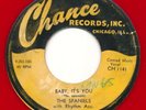 SPANIELS Baby, It's You / Bounce CHANCE Doo Wop 45 Rare Red Wax HEAR