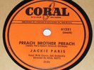 Coral 61251 Jackie Paris Preach Brother Preach / Crazy Heart 78 RPM E E RARE