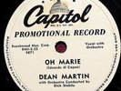 Dean Martin Oh Marie / Come Back to Sorrento PROMO 78 PLAY GRADED Fully Tested