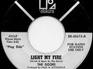 THE DOORS WLP DJ Copy Promo 45 LIGHT MY FIRE 1967 Elektra with sleeve EX