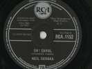 NEIL SEDAKA CLASSIC 50'S 78 - OH CAROL - ONE WAY TICKET - EX+ CONDITION
