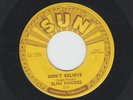 COUNTRY BOP 45 - SLIM RHODES -UNCERTAIN LOVE  - WTH PUSHMARKS- HEAR 1955 SUN 216