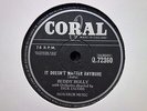 BUDDY HOLLY - It Doesn't Matter Anymore / Raining In My Heart 78 rpm disc