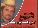 Merle Haggard Authentic Signed Misery And Gin 45 RPM Album Cover BAS #BG83010