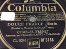 Charles Trenet Douce France / N’y pensez pas trop / Columbia 78
