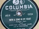 RARE  Doris Day, With A Song In My Heart (Gramophone Record, 10