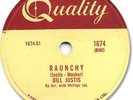 1957 BILL JUSTIS Rock’n Roll 78 RPM Record. Raunchy / The Minute Man