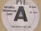 THE KINKS*YOU REALLY GOT ME*DEMO*MOD*BEAT*THE PYE LABEL*LISTEN TO BOTH SIDES