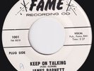 JAMES BARNETT Keep On Talking RARE M- promo 45 northern soul deep Dan Penn HEAR