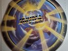 Stryper ‎–The Yellow And Black Attack - 1986 Blue Vinyl 12'' Lp Round Jacket