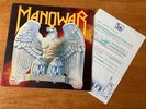 Manowar - Battle Hymns (white label promo vinyl album) with press release 1982