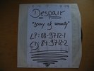 DESPAIR Decay Of Humanity LP TEST PRESS 1990 Germany Century Media EX+