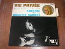EP BRIGITTE BARDOT : B.O.F Vie Privée - Barclay 70436 - Languette - 02/62 - M -