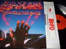 SAXON : POWER&THE GLORY LP 1983 CARRERE GERMANY +PROMOSHEET