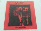 QUEEN ONE VISION A1/B1 12'' SINGLE NEGATIVE SLEEVE Limited EDITION AUDIO MINT-