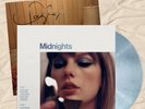 Taylor Swift Midnights: Moonstone Blue Edition Vinyl With Hand Signed Photo P/O