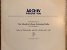 ENRICO MAINARDI BACH CELLO SOLO SUITE 6 BWV 1012 ARCHIV 14061 APM ED1 MINT