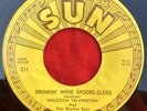 Malcolm Yelvington Drinkin’ Wine Spodee-o-dee Sun Rockabilly 45 EX  Original