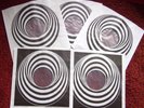 2x Black & 3x White VERTIGO SWIRL /SPIRAL NEW 12