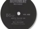 Rare 1959 BILLY GRAMMER Rock’n Roll 78 RPM Record. Gotta Travel On