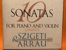 SZIGETI & ARRAU - BEETHOVEN COMPLETE SONATAS FOR PIANO AND VIOLIN MONO 4LP