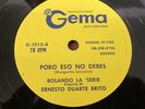 Rolando LASERIE - Poro Eso No Debes w/ Domitila / Gema G-1013 / 10