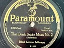 BLIND LEMON JEFFERSON PARAMOUNT  That Black Snake Moan No.2/ Tin Cup Blues  E-