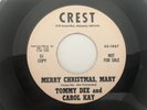 Christmas 45 TOMMY DEE & CAROL KAY Merry Christmas Mary CREST 1959  hear