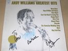 ANDY WILLIAMS - Andy Williams' Greatest Hits (LP, 1970, AUTOGRAPHED) VG