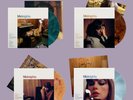Taylor Swift Midnights Vinyl Set Signed Photo Blue Mahogany Jade Stone Clock x4